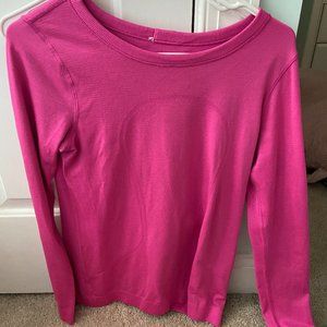 Pink lululemon long sleeve swiftly tech
